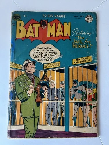 Batman #71 BATMAN & ROBIN Comic Book June July 1952 Vintage DC Jail For Heroes