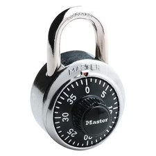 Master Lock 1502 Combination Padlock, Center, Black/Silver