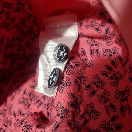 Psycho Bunny Mens Diego Shorts Neon Coral Casual Chino Size 40 Pink - Picture 10 of 10