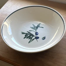 Large Pasta Serving Bowl With Olives 13" Over And Back Made In Italy Some Nicks