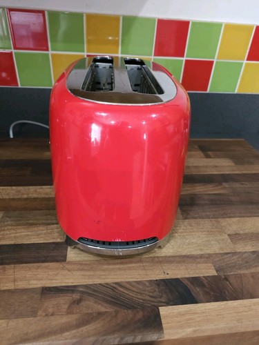 SMEG 2 Slot 4 Slice Retro Style Toaster TSF02RDUK Retro Red,VGC - Picture 2 of 11