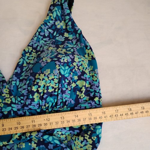 LL Bean Swimsuit 16 One Piece Swim Dress UPF 40+ Convertible Modest Floral Beach - Picture 7 of 15