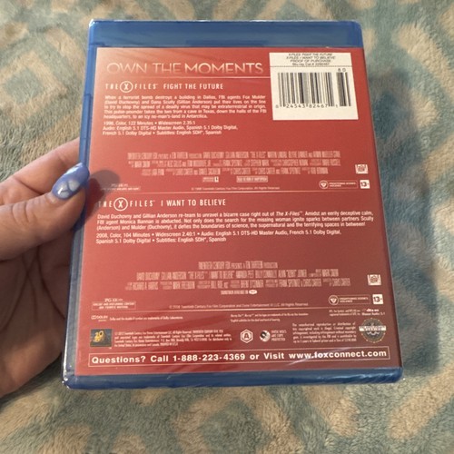 NEW* X-Files Fight The Future/I Want To Believe Movie (Bluray 2-Disc) Sci-Fi OOP - Picture 3 of 5