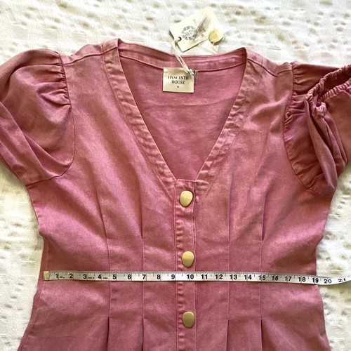 NWT Tuckernuck Hyacinth House Madeline Denim Midi Dress Pink Womens XL - Picture 15 of 20