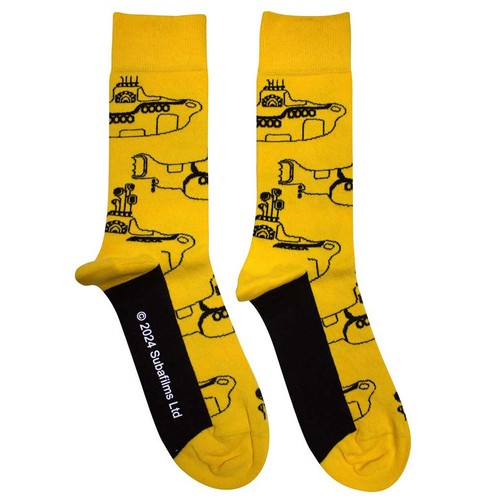 The Beatles Yellow Submarine Sub Outline Repeat Ankle Socks Size One Size