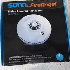 Heat Alarm Mains Powered Sona By Fire Angel HM-SN-1.  Qty 1