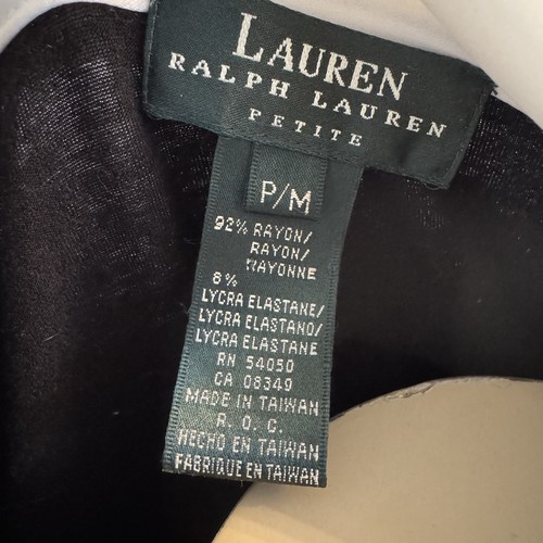 Lauren Ralph Lauren French Cuff Blouse Wrap Collared P Med Rachel Green Style - Picture 6 of 7