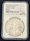 2008 W $1 American Silver Eagle Reverse of 2007 NGC MS69