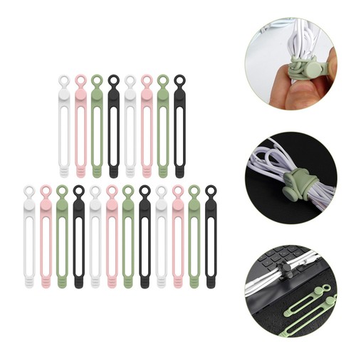 20 Pcs Wire Handler Ties Organizer for Desk Harness Cable Cord Management - Afbeelding 7 van 11