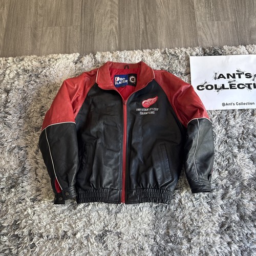 Vintage Pro Player Detroit Red Wings Stanley Cup Champions 1997 Leather Jacket - Picture 12 of 18