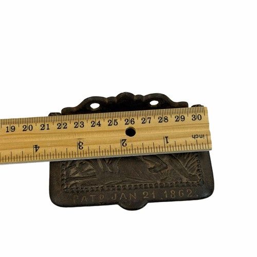 Viktorianischer antiker Gusseisen Wand Streichholz Halter, Zeiger Hund 4 Zoll 21. Januar 1862 - Bild 11 von 16
