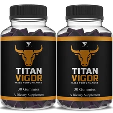 (2 Pack) Titan Vigor Maximum Performance Gummies, TitanVigor Gummy (60 Gummies)
