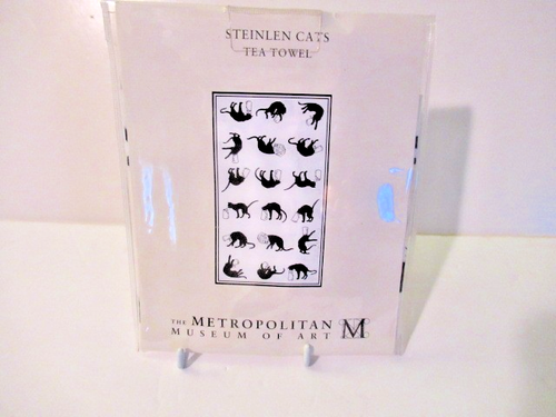 Le Chat Noir Geschirrtuch Metropolitan Museum 100% Leinen - Made Italy - NEU - Vintage -