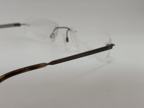 CHARMANT - CH10928 Brown 54-20-140 Titanium Rimless Rectangle Glasses Frames - Picture 4 of 10