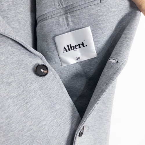 Albert 1941 Clothing Grey Jersey Woven Blazer Jacket Size 38 48 NEW - Picture 8 of 8