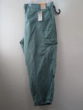 M&S Utility CARGO Tapered COMBAT - UK 24 Short Tea Dyed Trousers Khaki Stretch 