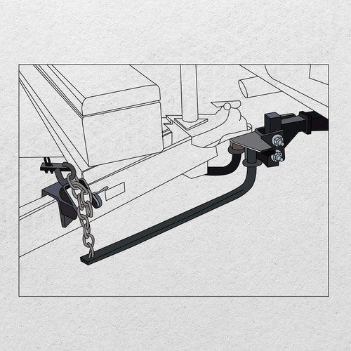 Trailer Towing Hitch bar 2" 10,000 lbs Up to 10K Steel powder coat 8" total rise - Picture 6 of 19