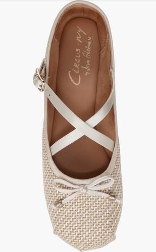 New..! Circus NY Sam Edelman Women's Zuri Cute Ballet Flat Sz 8.5M Beige Natural - Picture 6 of 9
