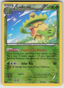 Ludicolo - 12/160 - Reverse Holo Rare - Primal Clash - Pokemon TCG - LP