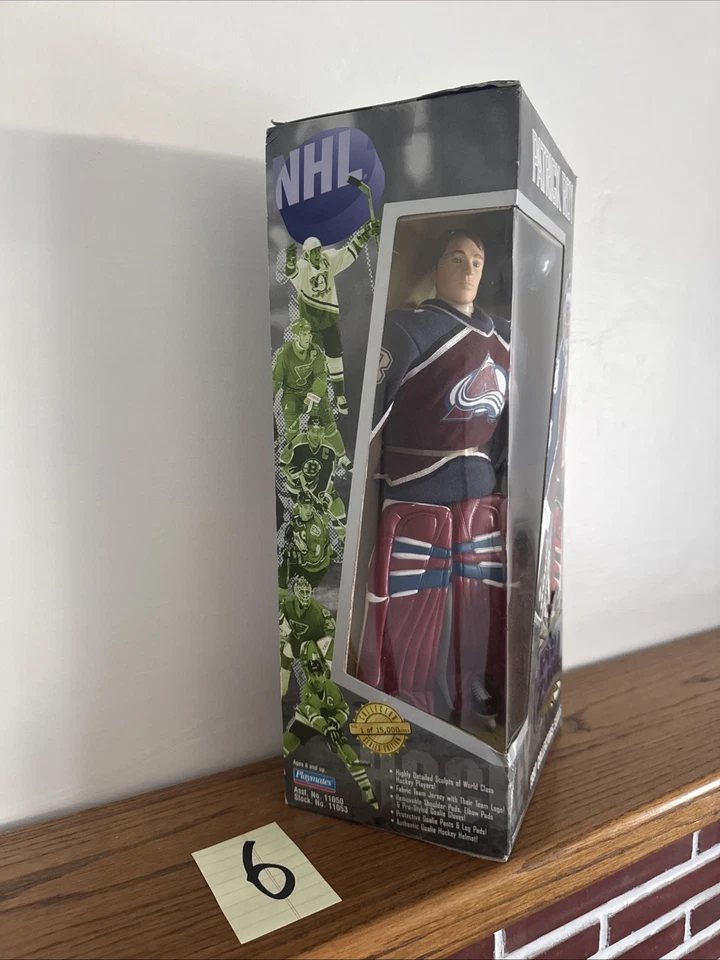 Figura de acción Patrick Roy Colorado Avalanche Playmates NHL Pro Zone 1998 Foto 2 de 4