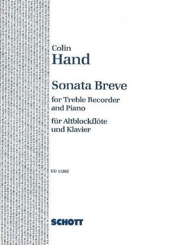 Kaiserwalz Colin Hand Book [Softcover] Recorder Quartet and Piano Schott Music L - Picture 3 of 3