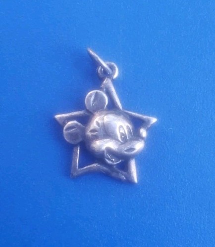 Vintage Sterling Silber 925 Mickey Mouse Disney Anhänger Charm 