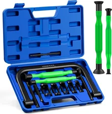 Spring Compressor | 10 Piece Spring Clamp Tool Kit with C Clamp, Green