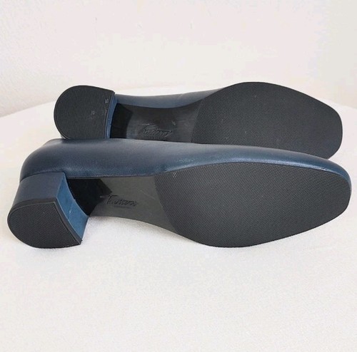 Trotters Women's 8.5 Dream Navy Blue Heels Wide Shoes Work Comfort Support - Picture 6 of 10