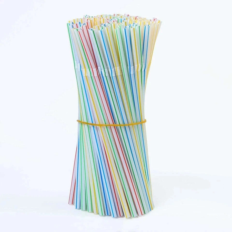 100-2000 PCS Flexible Trinkhalme Strohhalme in Verschiedenen bunten Farben - Bild 3 von 4