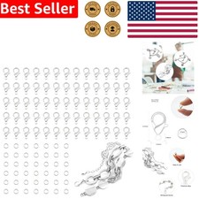 Silver Lobster Claw Clasps  Jump Rings Set for Jewelry Making Crafts 300pc