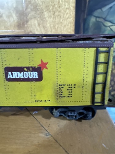 VTG HO Scale Train Car ATHEARN Metal Armour Refrigerator ARLX 243 Distressed - Picture 9 of 14