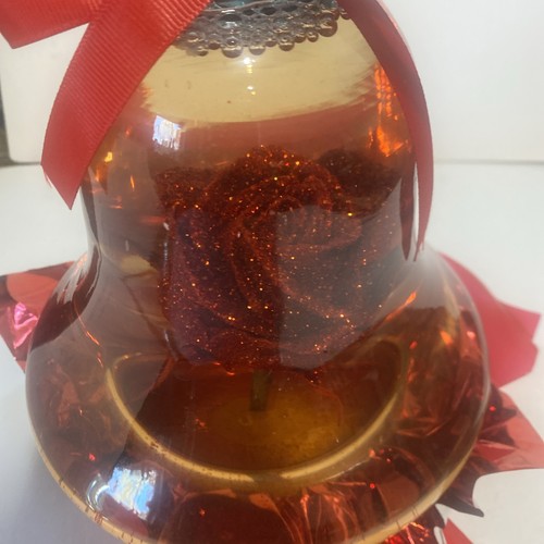 MM Asst Glas Rosenglocke Weihnachtsdekoration mit Schleife - Bild 2 von 7