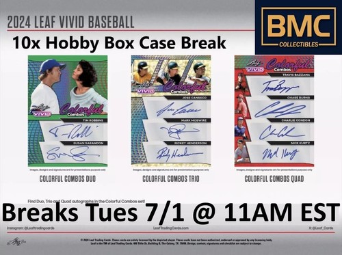 Steve Avery 2024 Leaf Vivid Baseball 1x Case Break #40