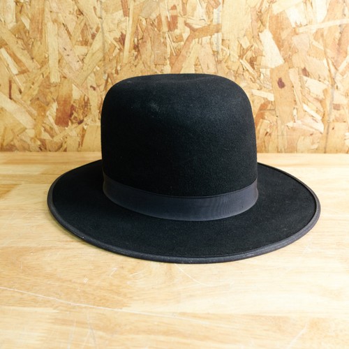 ÁGUILA VOLADORA FIELTRO NEGRO AMISH SOMBRERO CINTA DE TELA TALLA 7-1/2" Largo Ovalado - Imagen 4 de 8