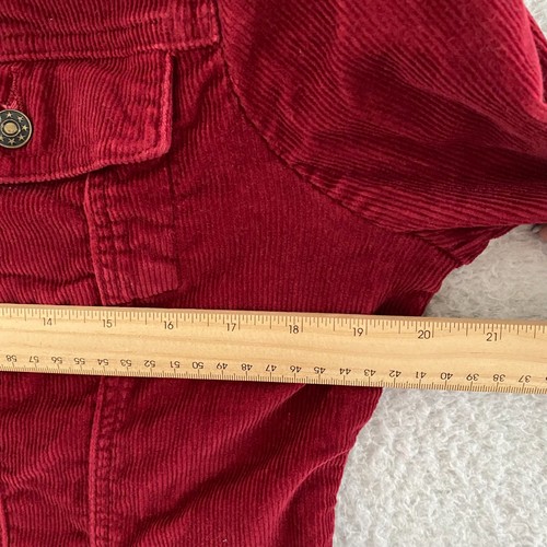 Giacca velluto a coste rosso AMI taglia grande bottoni davanti 2 tasche cotone made in Hong Kong - Foto 7 di 9