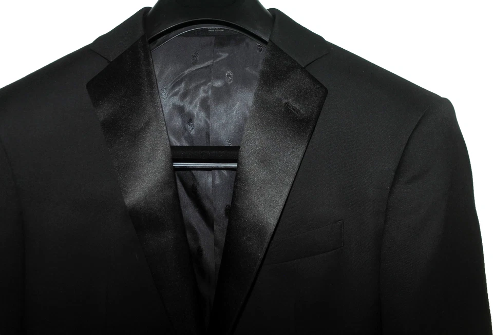 NUEVO SIN ETIQUETAS Para hombres 40S JOHN VARVATOS Star EE. UU. Bedford LNT Chaqueta de Cena Negra Esmoquin Foto 2 de 4