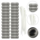 24Pcs Washing Machine Filter Bag for Washing Machine with 24Pcs Cable Ties