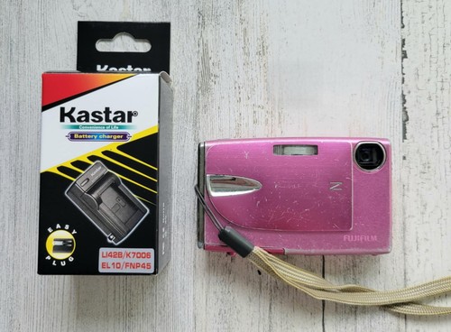 Fujifilm Finepix Z20fd pink 10.0MP 3x Digitalkamera getestet funktioniert mit Ladegerät  - Bild 6 von 6