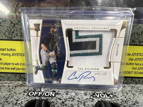 2022 National Treasures Cal Raleigh #109 RPA 4 Color Patch RC /49 On Card Auto! - Picture 11 of 14