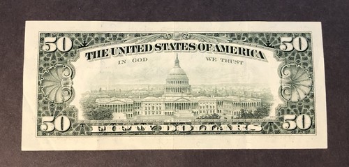 1993 Series (G) - Chicago $50 Fifty Dollar Bill Federal Reserve Note Crisp - Picture 2 of 2