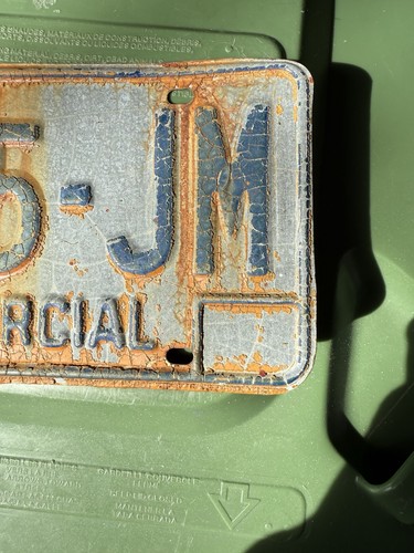1970er New York Commercial NY Oldtimer Nummernschild 1 einzeln #1705-JM - Bild 4 von 4