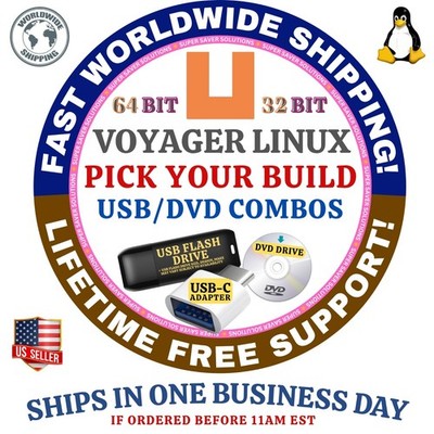 VOYAGER LINUX OS LATEST ISO BUILDS LTS DEBIAN GNOME XFCE SNAP 64BIT USB / DVD