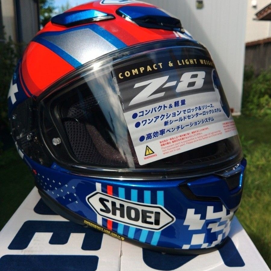 SHOEI Z-8 DIGGIA TC-10 サイズXXL SHOEI Z-8 DIGGIA TC-10 Blue/Red S Size Full Face Tried Only–Free
