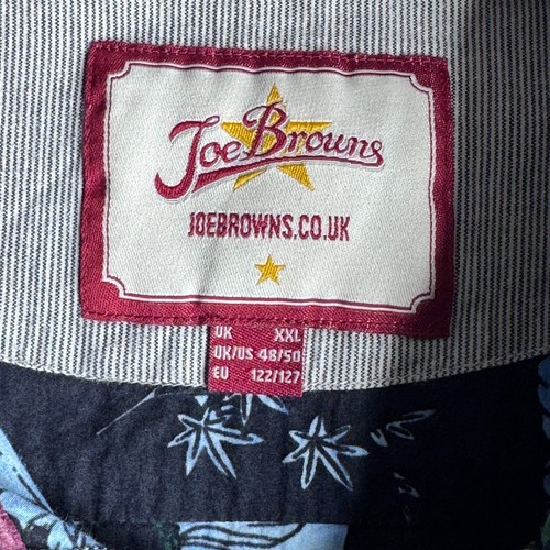 JOE BROWNS Shirt Mens 2XL (48-49") Long Sleeve in Black With Floral Print - Picture 8 of 13