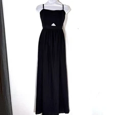 NWT Black Cutout Witchy Whimsygoth Vampy Dark Fairy Black Stretch Maxi Long XL