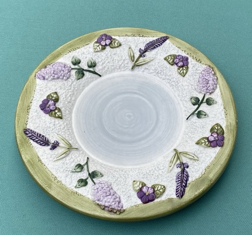 Candle Topper & Plate FRESH LAVENDER Purple America Yankee Candle Small READ - Picture 3 of 10