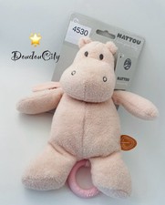 4530🌟peluche Musical Doudou Hippopotame Rose Susie Et Bonnie NATTOU