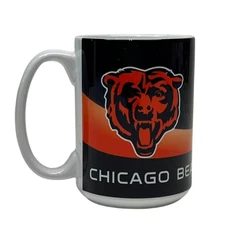 Chicago Bears Coffee Cup 15oz Wave Ceramic Mug Boelter NFL Official Merch