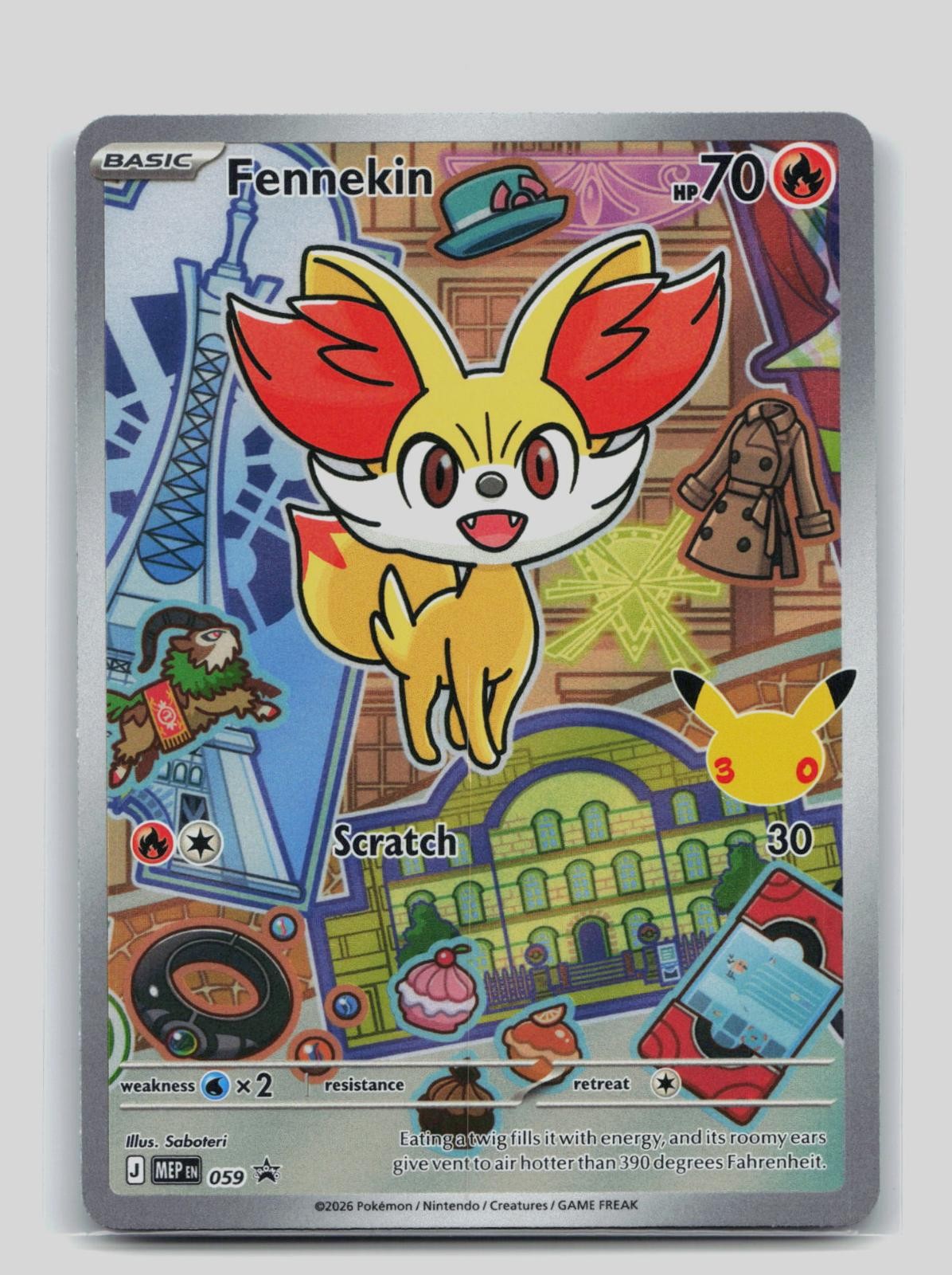 Fennekin 059 Promo First Partner Collection 2026 Pokemon Holo Near Mint