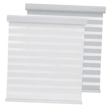 Window Binds for Home - Cordless Roller Window Shades, Dual 32.5"W x 72"H White